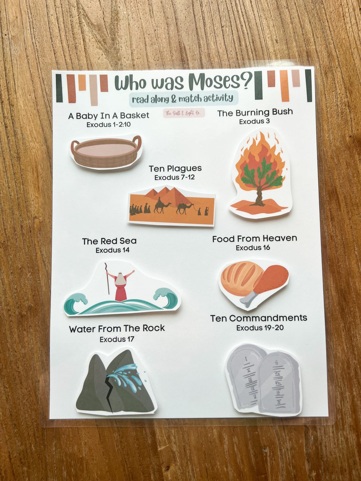Moses and The 10 Commandments Activity Sheets