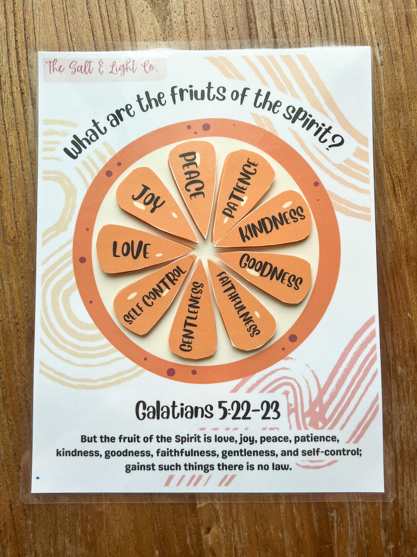 Fruit of the Spirit Activity Sheet