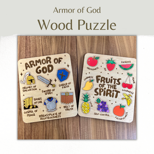 Armor of God Wood Puzzle - Inspire Courage and Faith in Kids