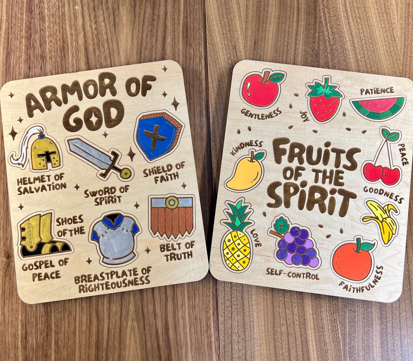 Fruit of the Spirit Wood Puzzle for Kids - Fun and Educational Toy