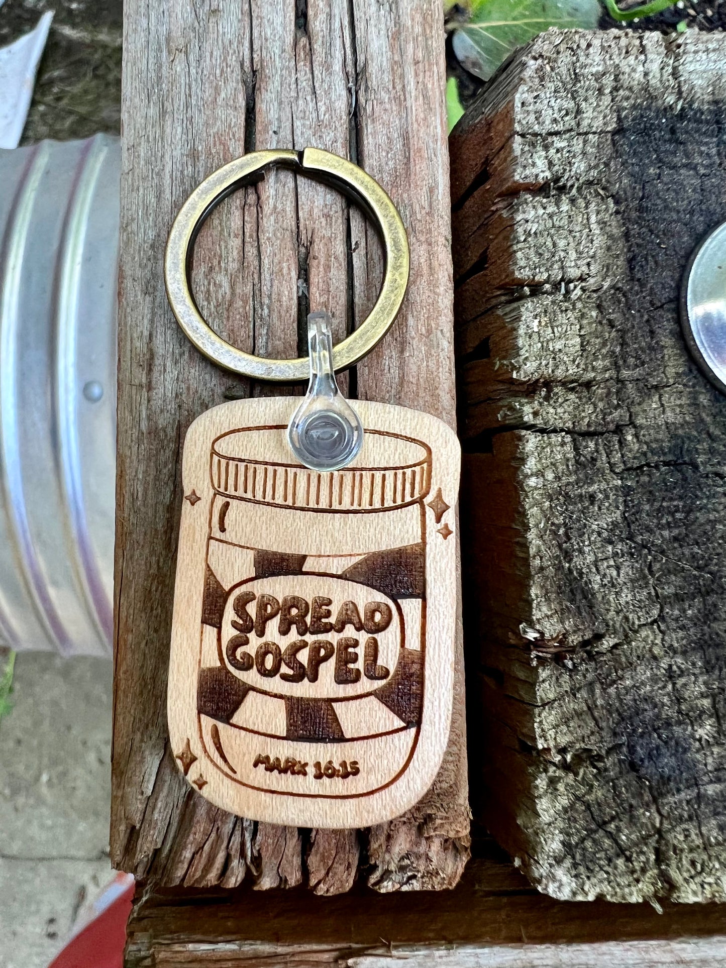 Christian Quotes Wood Keychains