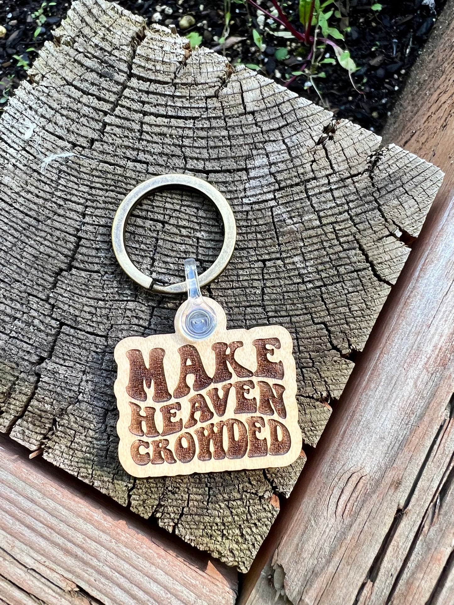 Christian Quotes Wood Keychains