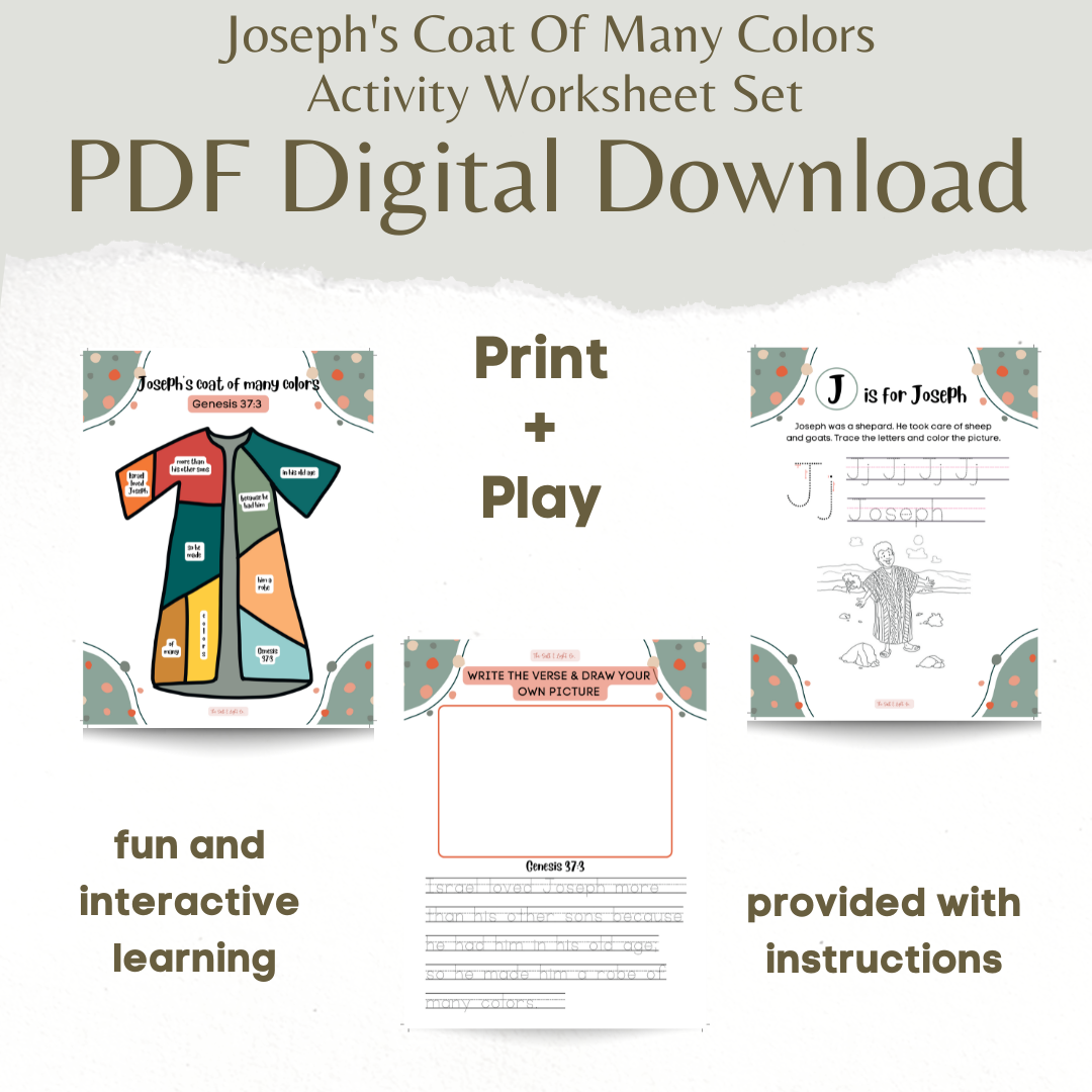 Joseph's Coat of Many Colors Activity Sheets