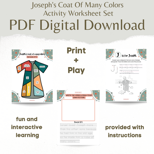 Joseph's Coat of Many Colors Activity Sheets