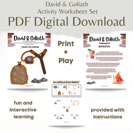 David & Goliath Activity Sheets