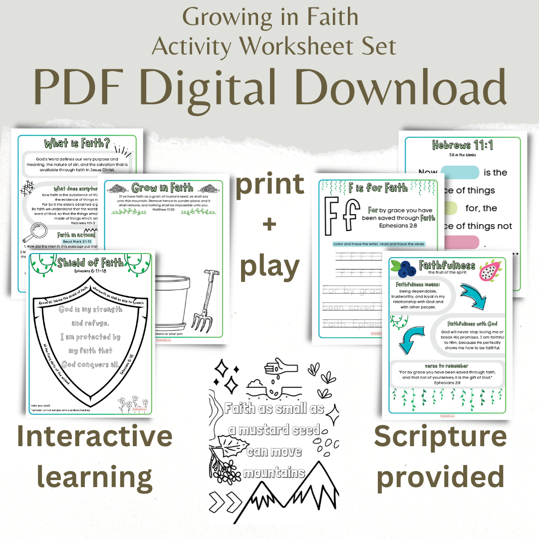 Growing in Faith Activity Sheets