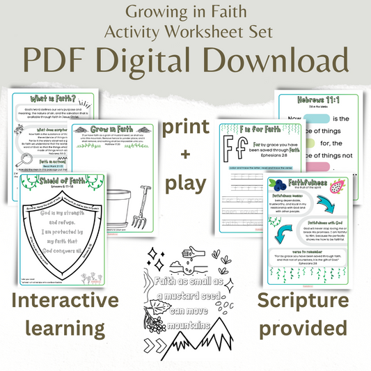 Growing in Faith Activity Sheets