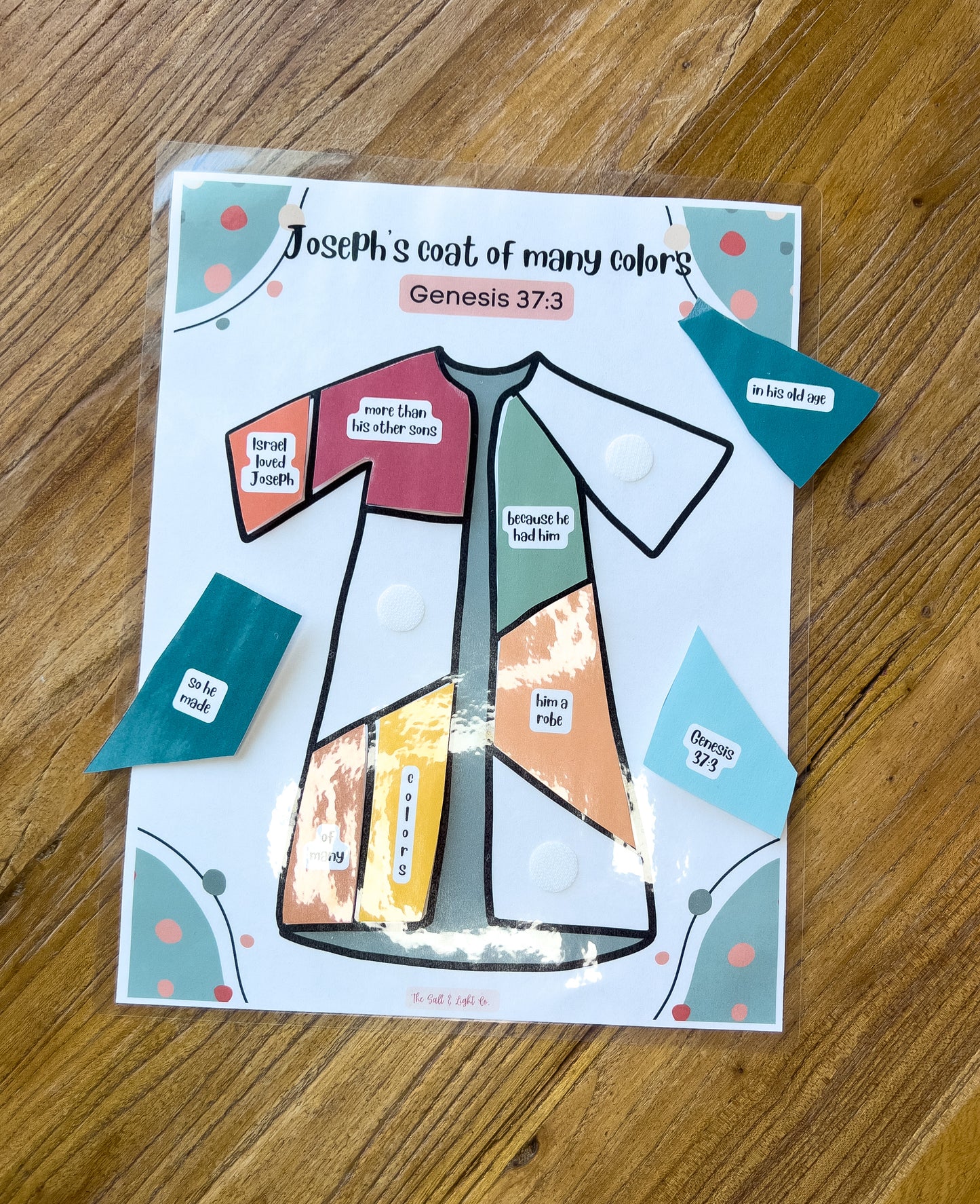 Joseph's Coat of Many Colors Activity Sheets