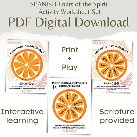 SPANISH Version of Fruit of the Spirit Activity Sheet