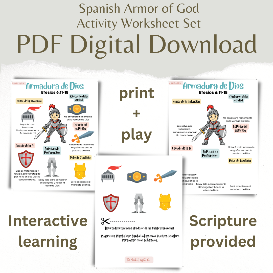 Spanish Version of Armor of God Activity Sheet