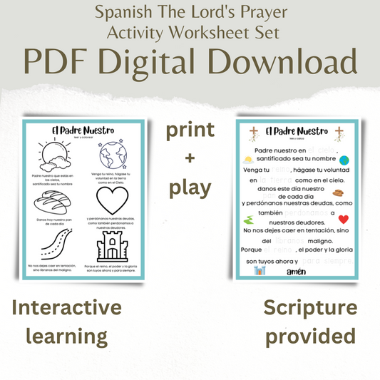 SPANISH version of The Lord's Prayer Activity Sheets