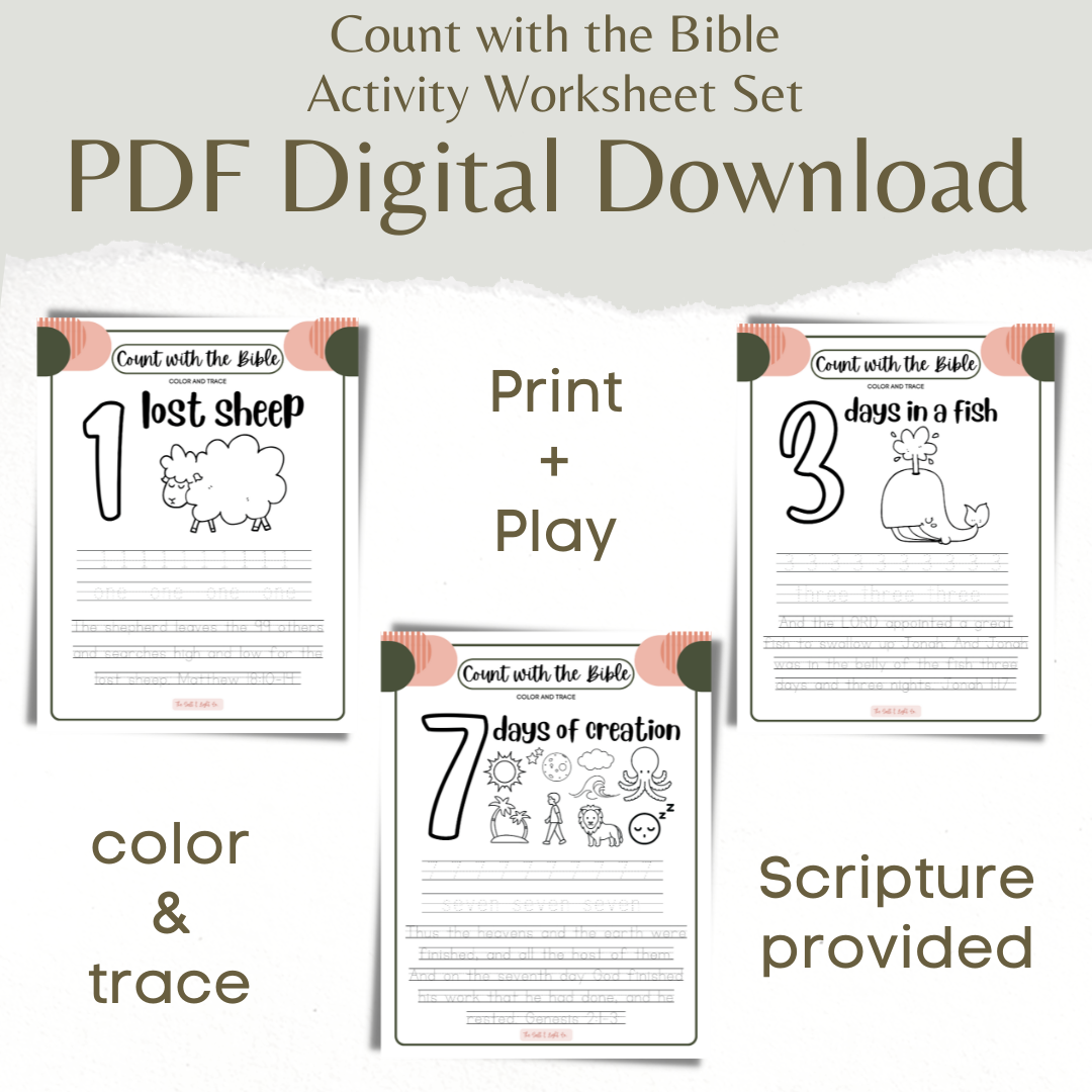 Count with the Bible Activity Sheets