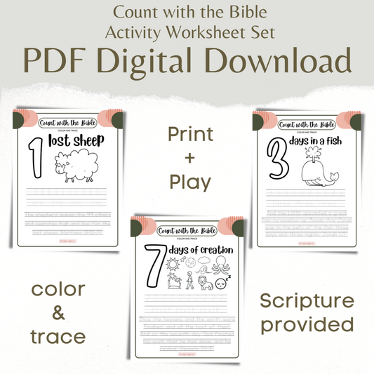 Count with the Bible Activity Sheets